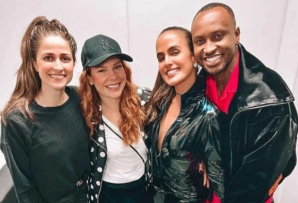 Thiaguinho e Fernanda Souza posam com namoradas: “Uma lição”
