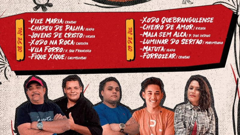Quebrangulo realiza segundo intercâmbio de Quadrilha dias 8 e 9 de julho