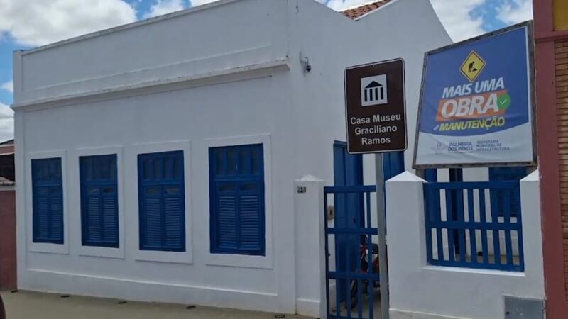 Obras da Casa Museu Graciliano Ramos estão em andamento; a previsão da reinauguração é para este mês de dezembro