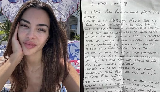 Joana Sanz mostra carta de Daniel Alves da prisão para ela: ‘Não errei de mulher’