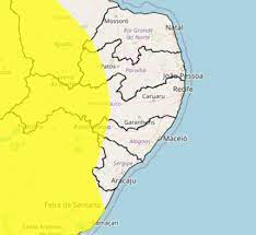 Alerta do Inmet: Chuvas intensas esperadas no Sertão de Alagoas nas próximas 24 horas; confira os municípios afetados