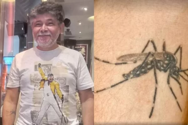 Biólogo presta homenagem ao Aedes Aegypti com tatuagem