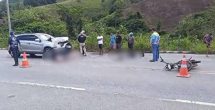 Fatal acidente entre carro e moto deixa uma Ppssoa morta e outra gravemente ferida em União
