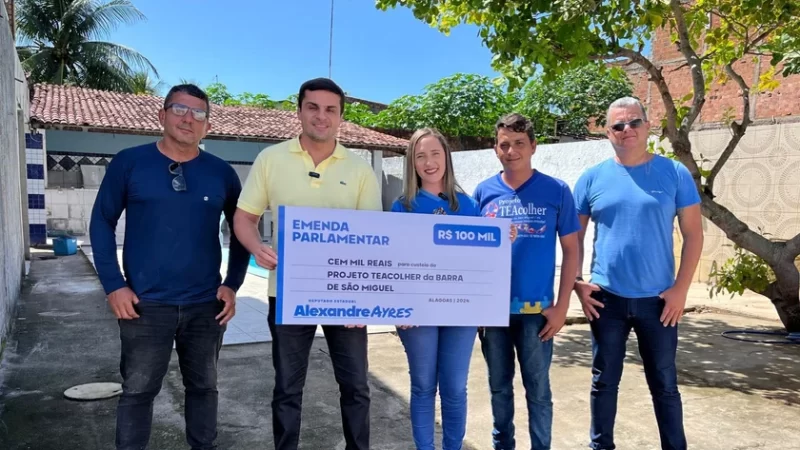 Deputado Alexandre Ayres destina R$ 100 mil para Projeto TEAcolher