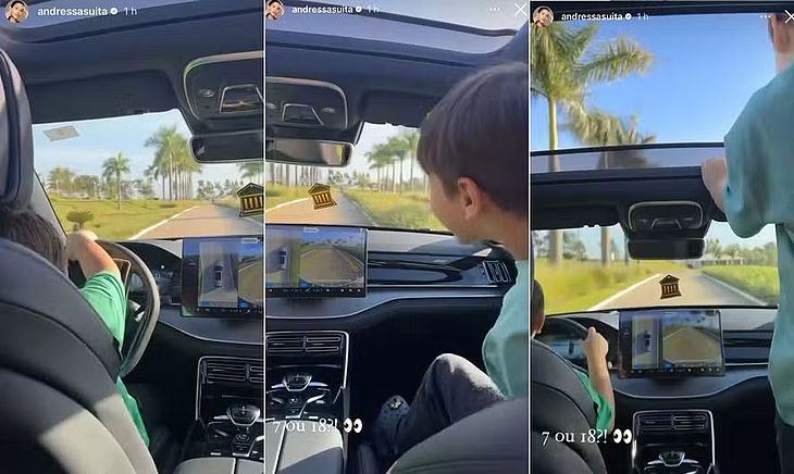 Detran toma atitude após filho de Gusttavo Lima ser filmado dirigindo carro de luxo