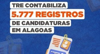 TRE contabiliza 5.777 registros de candidaturas em Alagoas