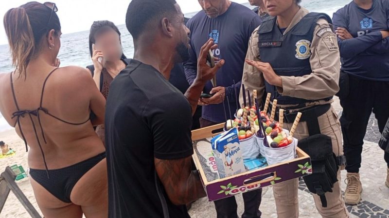 Ambulante é preso após tentar cobrar R$ 7 mil por dois potes de açaí de turistas no Rio
