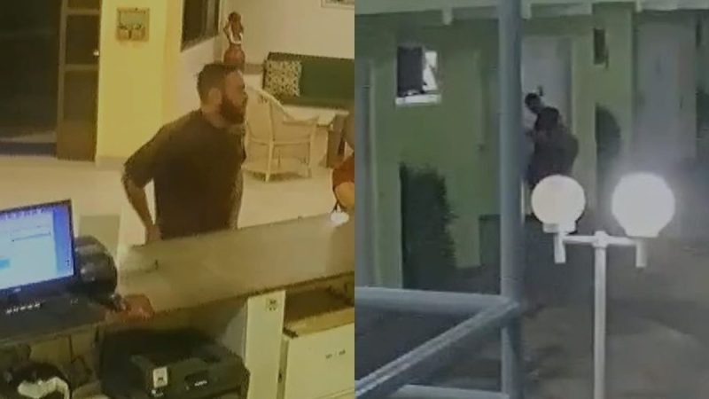 Imagens mostram invasão de quarto e execução de empresária alagoana em hotel de Aracaju